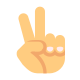 Mano segno di pace icon