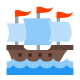 Großes Segelschiff icon