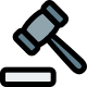 Judge Mallet hammer isolated on a white background icon