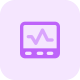 Electrocardiogram facility in a hospital to be checked on a monitor icon