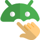 Mouse pointing device connected to Android operating system icon