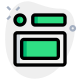Circular dot with a header with rectangular bar at bottom icon