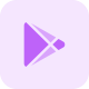 Square play button for android application store icon