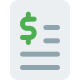 Order receipt bill invoice for accounting and finance icon