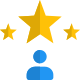 Star rated users for seo works isolated on a white background icon