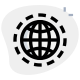 Worldwide connection of internet isolated on a white background icon