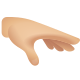 emoji de tom de pele claro com palma para baixo icon