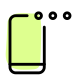 Cell phone with waiting or loading dots icon