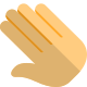 Drop hand gesture isolated on a white background icon