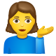 donna con la mano inclinata icon