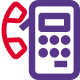 Payphone with receiver and a base unit isolated on a white background icon