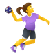 Frau, die Handball spielt icon
