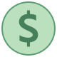 US-Dollar eingekreist icon