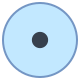 Cercle avec point icon