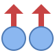 Glisser haut avec deux doigts icon