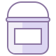 油漆桶带有标签 icon