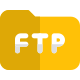 FTP file transfer folder isolated on a white background icon