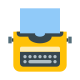 Schreibmaschine mit Papier icon