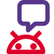 Messenger and chat program on Android operating software icon