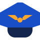 Sombrero del aire de pilotaje icon