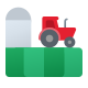Champ et tracteur icon