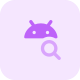 Search files in Android operating system, magnifying glass. icon