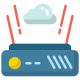 cercle-de-conception-plate-de-stockage-holographique-externe-cloud-computing icon