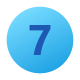 Circled 7 icon