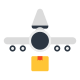 外部空运交付和物流向量板平面向量板 icon