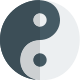 Yin Yang a concept of dualism in ancient Chinese philosophy icon