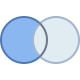 Mengendiagramm Differenzmenge links icon