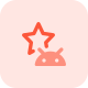 Android smartphone favorite feature with a star logotype icon