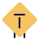 Dead end zone road signal on a road signboard icon