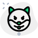 Dog pouting facial expression emoticon shared on messenger icon