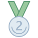 Medalha de segundo lugar icon