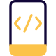 Html or other programming access on a smartphone icon