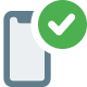 Cell phone checklist for multiple option with tick mark icon