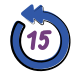 Torna 15 secondi indietro icon