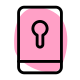 Mobile phone digital lock system modern encryption icon