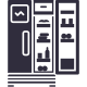 Refrigrator freezer double door icon