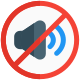 No sound or muting the loud sound for late night function icon