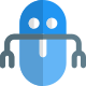 Capsule shape robot with tong shaped hands icon