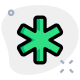 Asterisk key for computer keyboard layout function icon