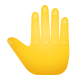 emoji con il dorso della mano alzato icon