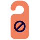 No entry and do not disturb section for the hotel room privacy icon