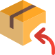 Returning of an undelivered item to owners shipping address icon