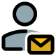 Email message of a user received online icon