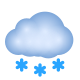 雪のある雲の絵文字 icon