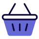 Shopping basket of different size for purchasing items icon