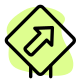 Up right way traffic sign board layout icon